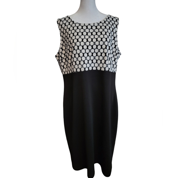 Danny & Nicole Dresses & Skirts - Danny & Nicole Size 16W Black and White Sheath Sleeveless Midi Dress